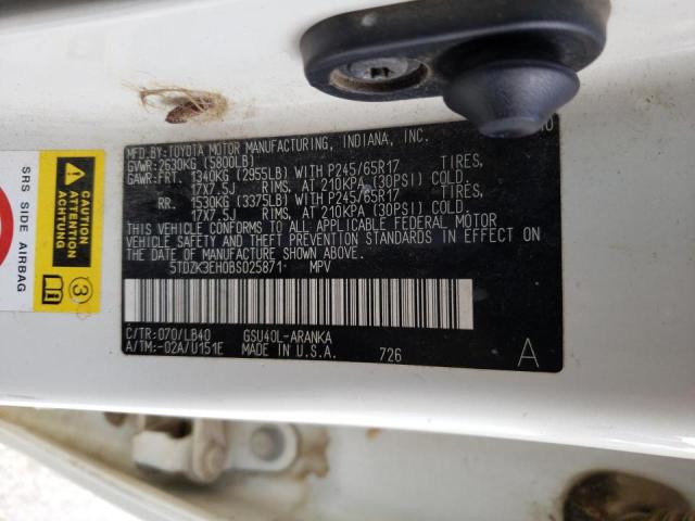 Photo 10 from auction – 2011 TOYOTA HIGHLANDER with VIN 5TDZK3EH0BS025871
