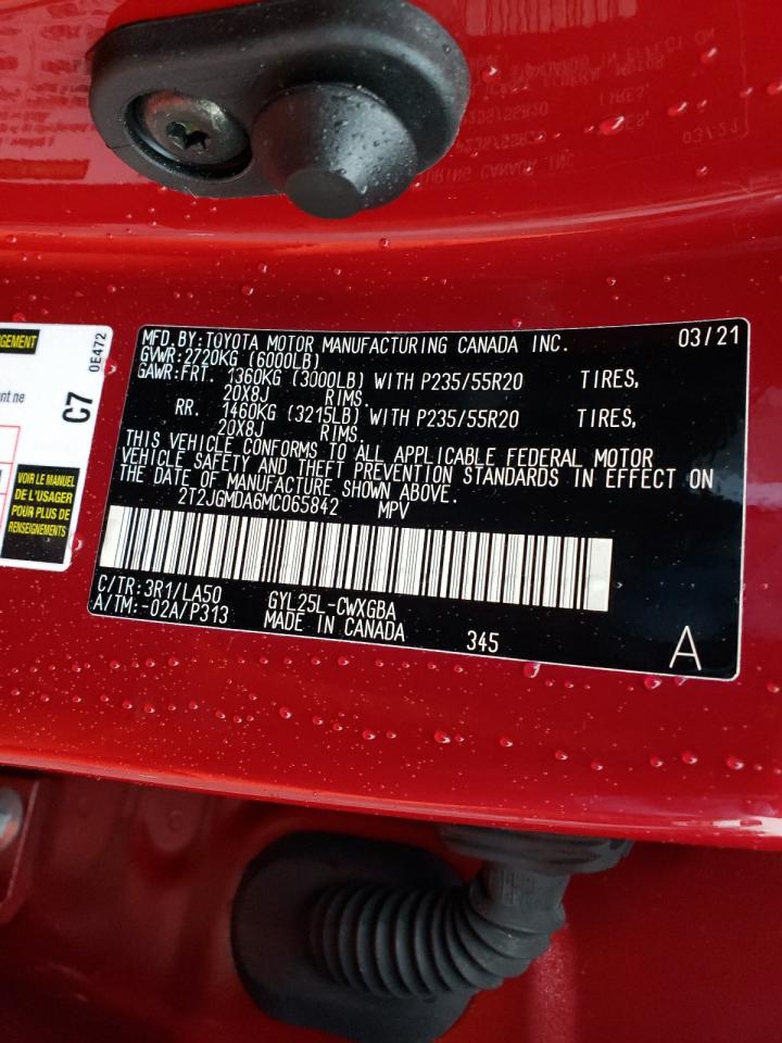 Photo 10 from auction – 2021 LEXUS RX 450H with VIN 2T2JGMDA6MC065842