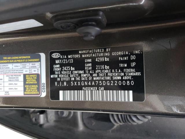 Photo 10 from auction – 2013 KIA OPTIMA EX with VIN 5XXGN4A75DG220080