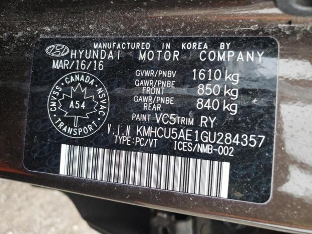 Photo 10 from auction – 2016 HYUNDAI ACCENT SPO with VIN KMHCU5AE1GU284357