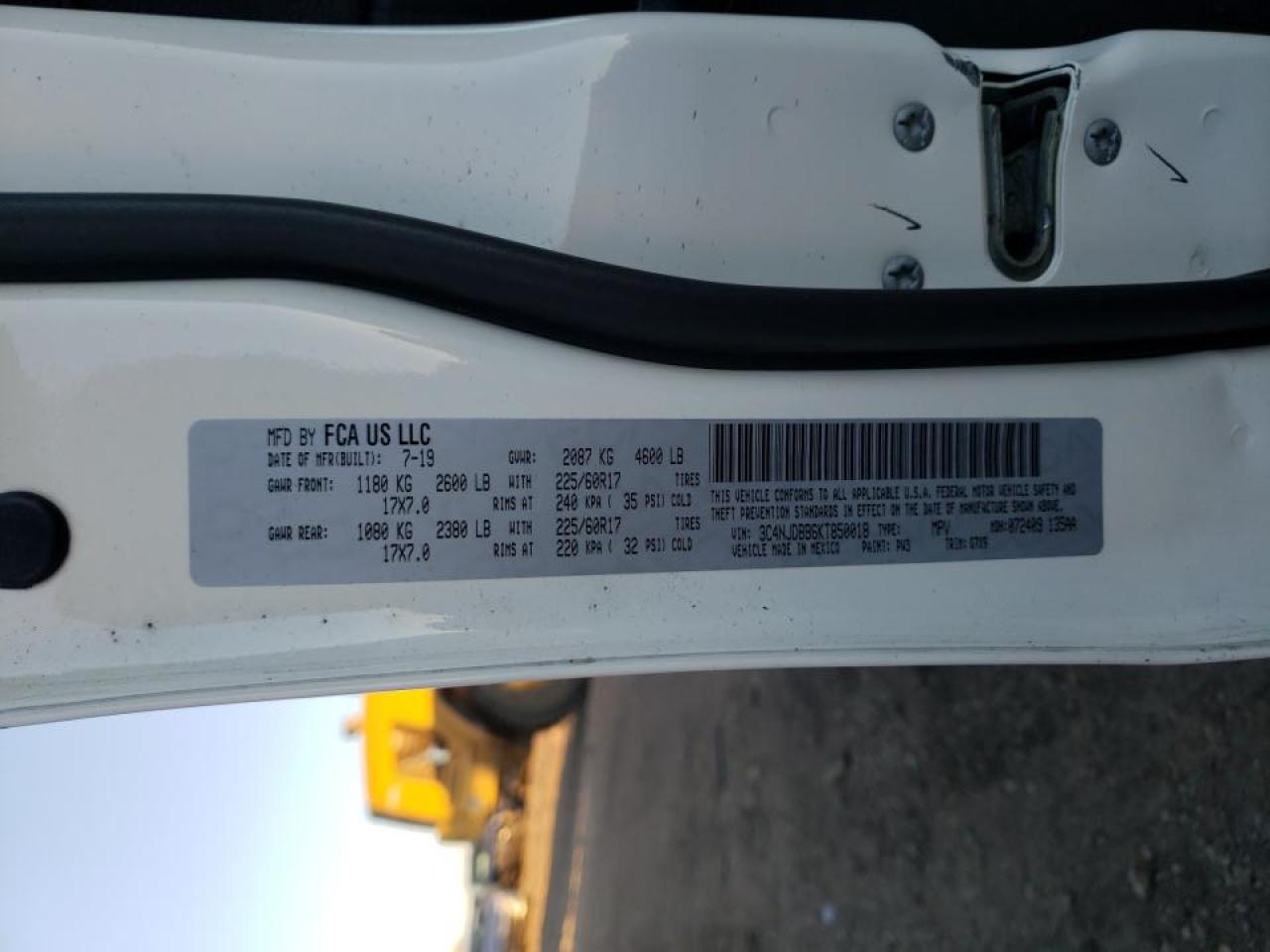 صورة رقم 10 من المزاد - 2019 JEEP COMPASS LA مع VIN 3C4NJDBB6KT850018
