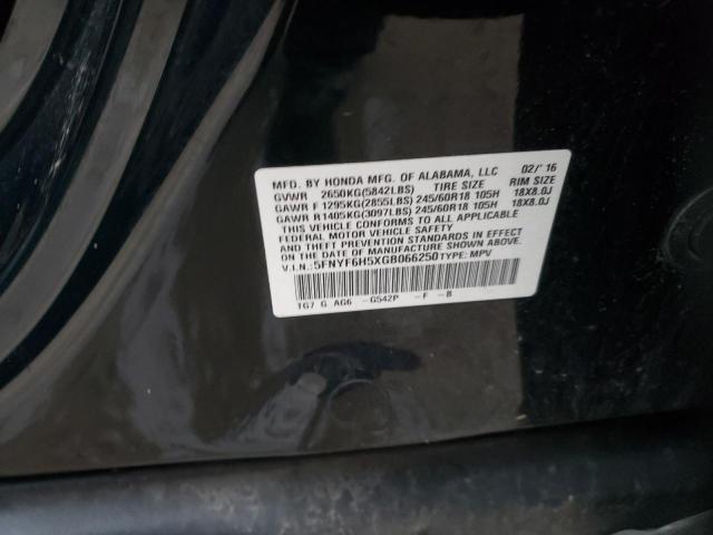 Photo 10 from auction – 2016 HONDA PILOT EXL with VIN 5FNYF6H5XGB066250