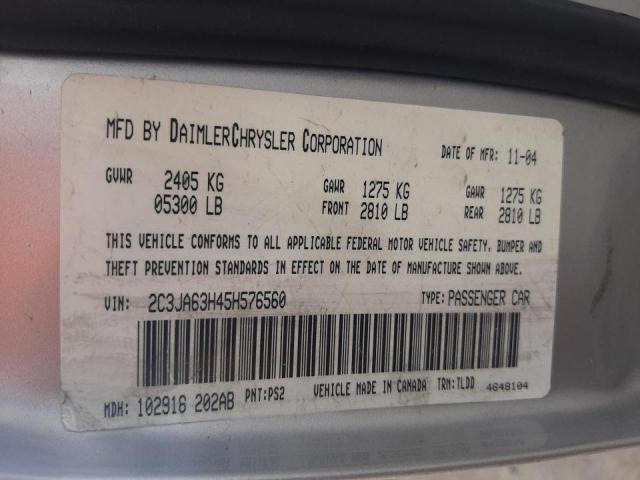 Photo 10 from auction – 2005 CHRYSLER 300C with VIN 2C3JA63H45H576560