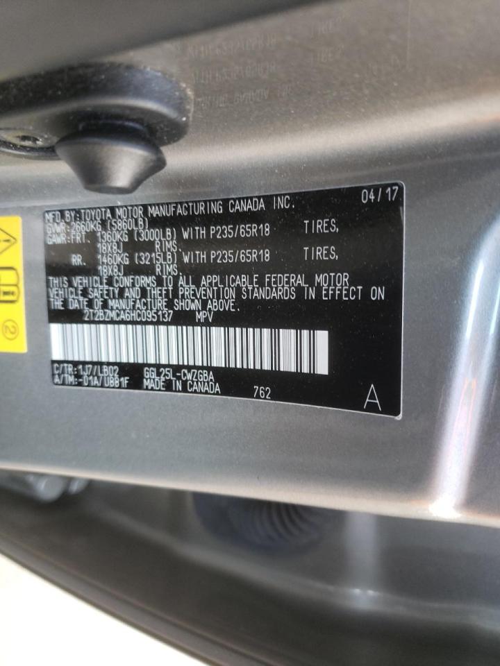 Photo 10 from auction – 2017 LEXUS RX 350 BAS with VIN 2T2BZMCA6HC095137