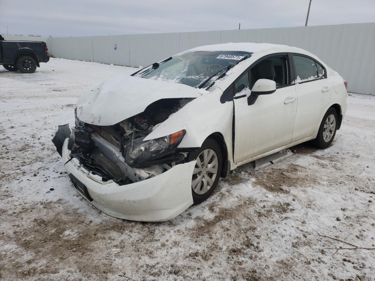 Photo 2 from auction – 2012 HONDA CIVIC LX with VIN 2HGFB2F57CH318329