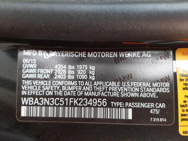 Photo 10 from auction – 2015 BMW 428 I with VIN WBA3N3C51FK234956