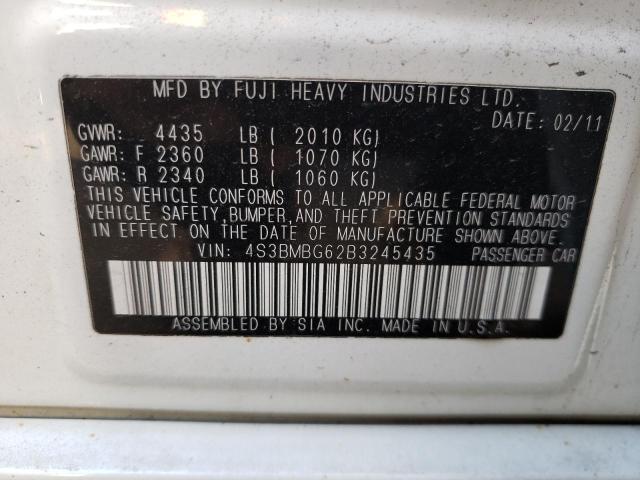 Photo 10 from auction – 2011 SUBARU LEGACY 2.5 with VIN 4S3BMBG62B3245435