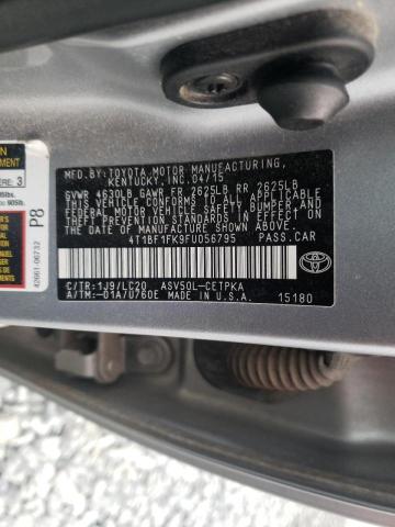 Photo 10 from auction – 2015 TOYOTA CAMRY LE with VIN 4T1BF1FK9FU056795