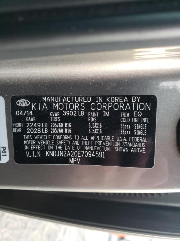 Photo 10 from auction – 2014 KIA SOUL with VIN KNDJN2A20E7094591
