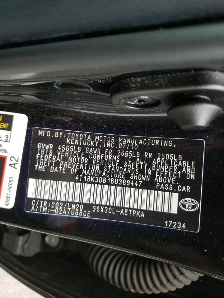 Фото 10 с аукциона – 2011 TOYOTA AVALON BAS с VIN 4T1BK3DB1BU389447