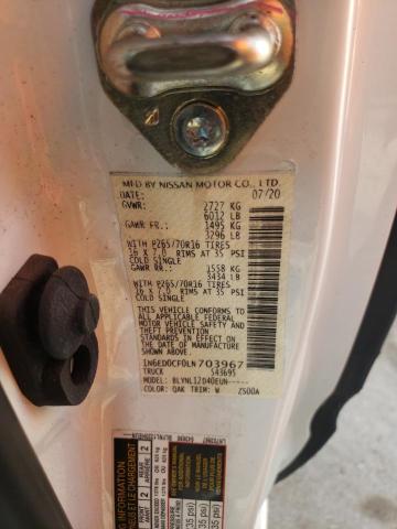 Photo 10 from auction – 2020 NISSAN FRONTIER S with VIN 1N6ED0CF0LN703967