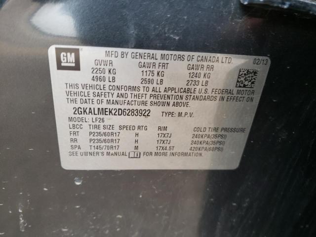 Photo 10 from auction – 2013 GMC TERRAIN SL with VIN 2GKALMEK2D6283922