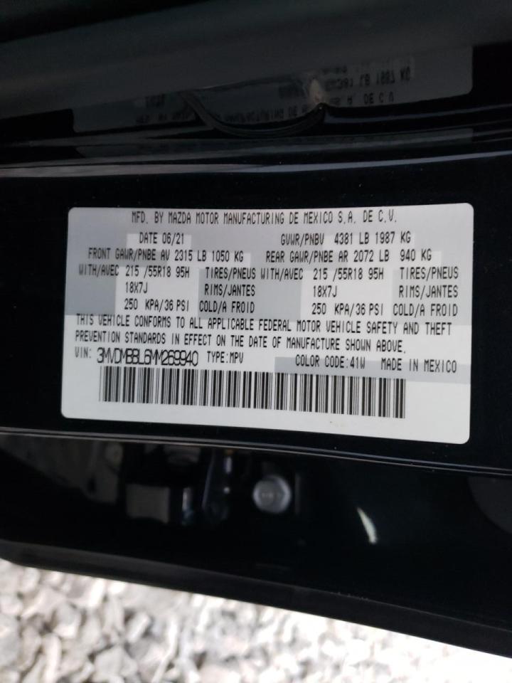 Photo 10 from auction – 2021 MAZDA CX-30 SELE with VIN 3MVDMBBL6MM269940