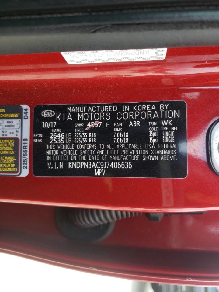 Photo 10 from auction – 2018 KIA SPORTAGE E with VIN KNDPN3AC9J7406636