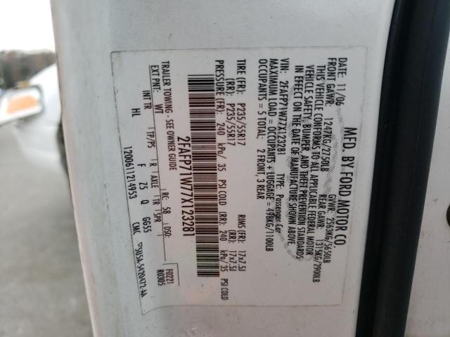 Photo 10 from auction – 2007 FORD CROWN VICT with VIN 2FAFP71W77X123281