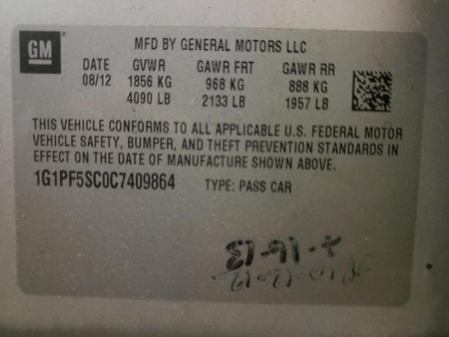 Photo 10 from auction – 2012 CHEVROLET CRUZE with VIN 1G1PF5SC0C7409864