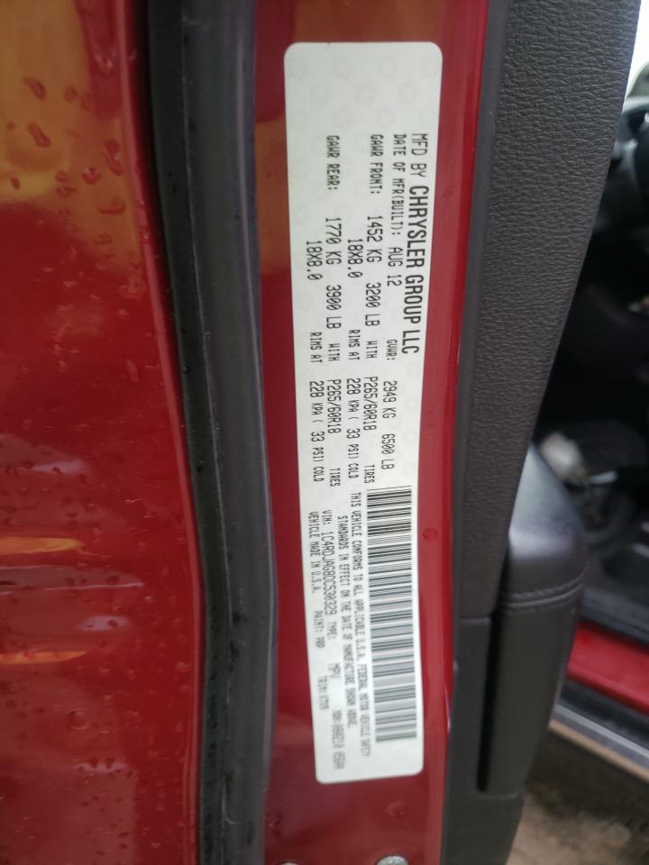 Photo 10 from auction – 2013 DODGE DURANGO SX with VIN 1C4RDJAG8DC530329