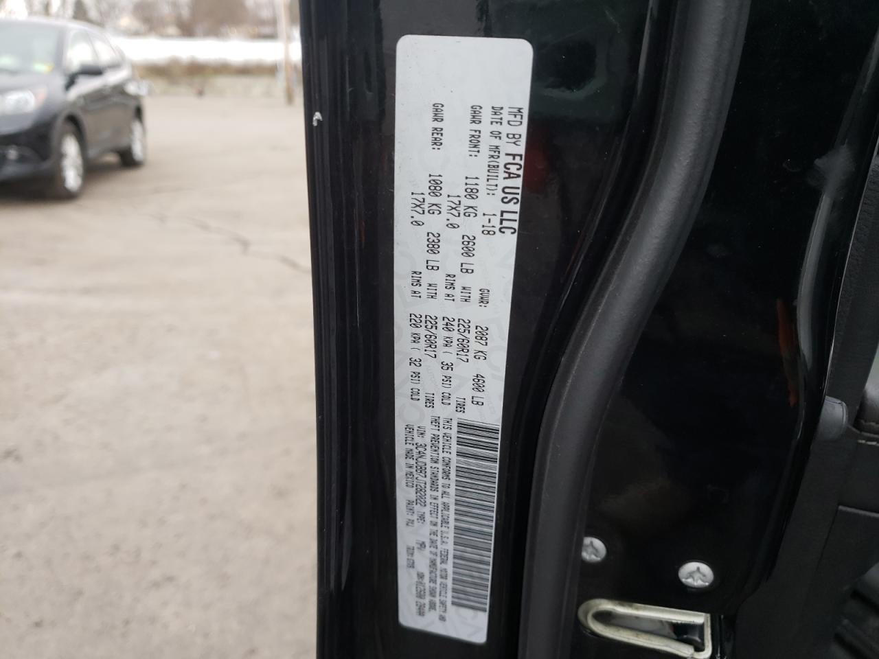 Photo 10 from auction – 2018 JEEP COMPASS LA with VIN 3C4NJDBB7JT282022