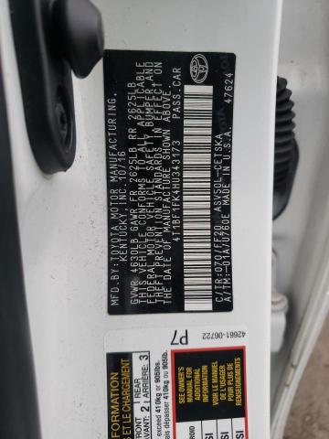 Photo 10 from auction – 2017 TOYOTA CAMRY LE with VIN 4T1BF1FK4HU343173