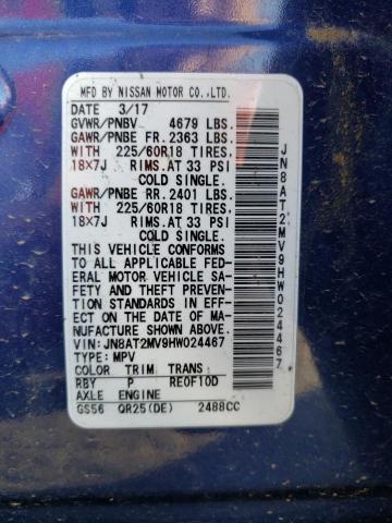 Photo 10 from auction – 2017 NISSAN ROGUE S with VIN JN8AT2MV9HW024467