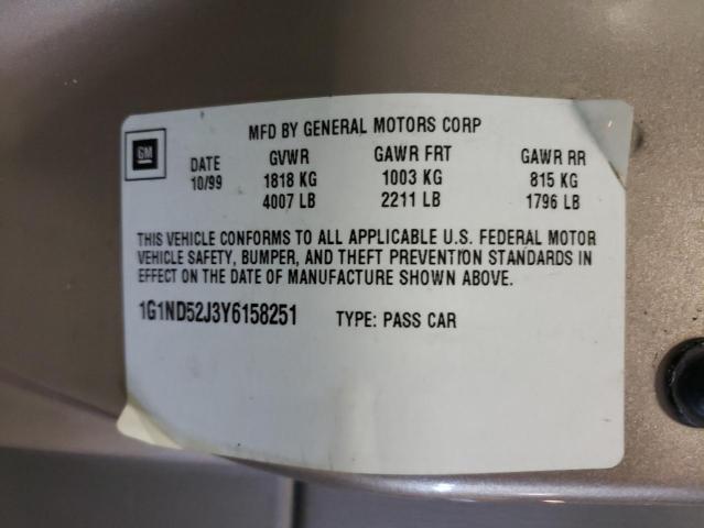 Photo 10 from auction – 2000 CHEVROLET MALIBU with VIN 1G1ND52J3Y6158251
