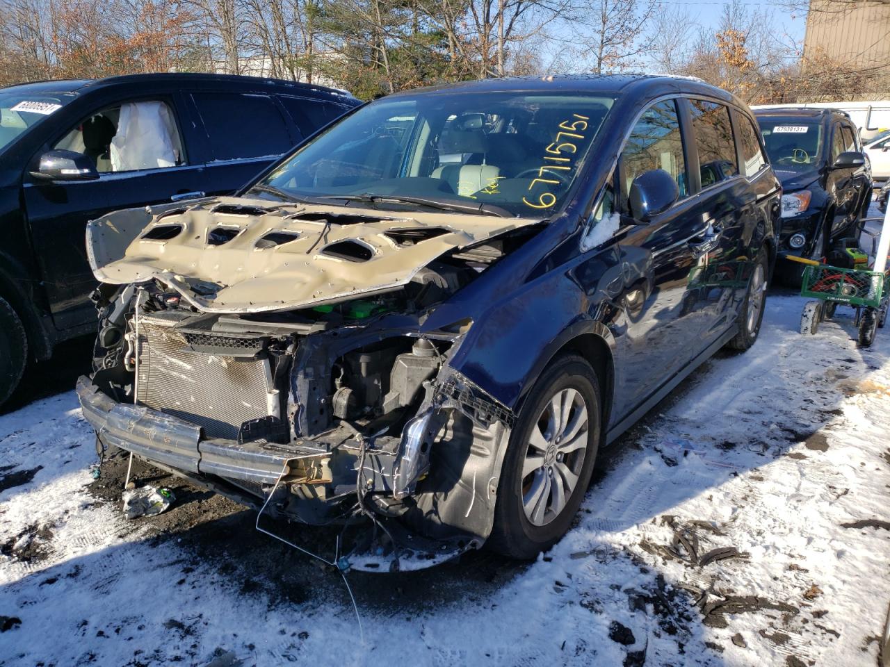 Photo 2 from auction – 2014 HONDA ODYSSEY EX with VIN 5FNRL5H62EB081144