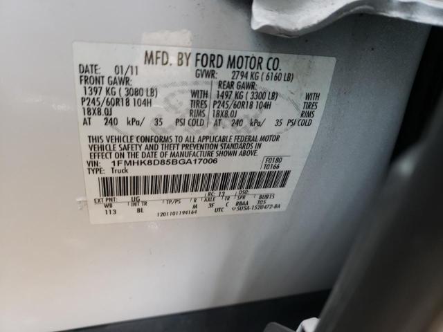 Photo 10 from auction – 2011 FORD EXPLORER X with VIN 1FMHK8D85BGA17006