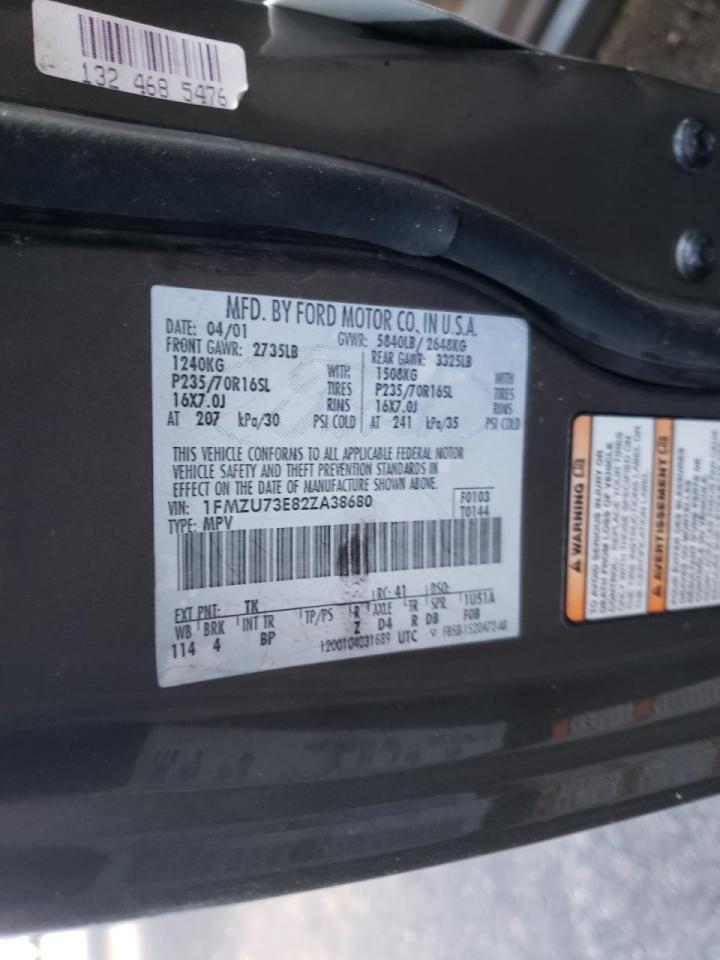 Photo 10 from auction – 2002 FORD EXPLORER X with VIN 1FMZU73E82ZA38680