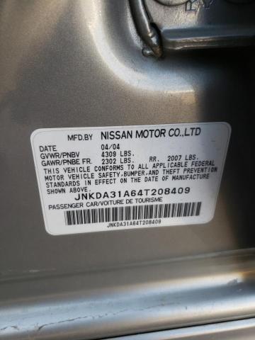 Photo 10 from auction – 2004 INFINITI I35 with VIN JNKDA31A64T208409