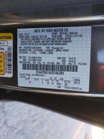 Photo 10 from auction – 2016 FORD FUSION S with VIN 3FA6P0G76GR246284