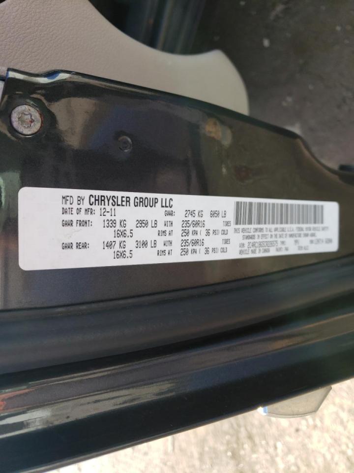 Photo 10 from auction – 2012 CHRYSLER TOWN & COU with VIN 2C4RC1BG5CR226575