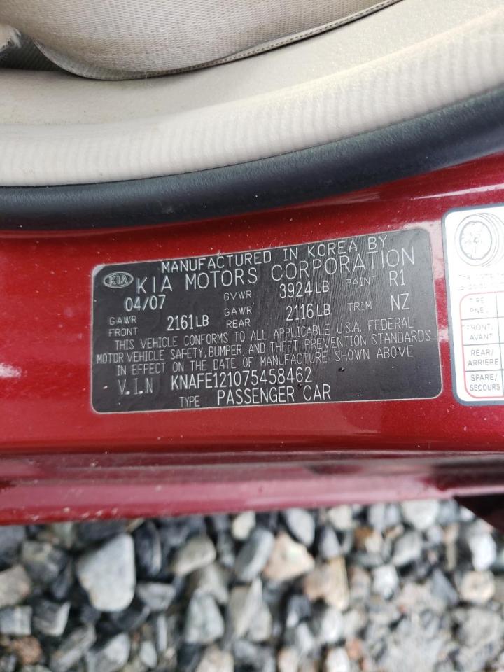 صورة رقم 10 من المزاد - 2007 KIA SPECTRA EX مع VIN KNAFE121075458462