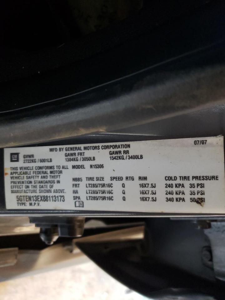 Photo 10 from auction – 2008 HUMMER H3 with VIN 5GTEN13EX88113173