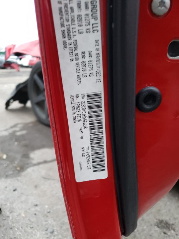 Photo 10 from auction – 2013 DODGE CHALLENGER with VIN 2C3CDYCJXDH601216