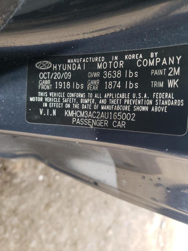 Photo 10 from auction – 2010 HYUNDAI ACCENT BLU with VIN KMHCM3AC2AU165002