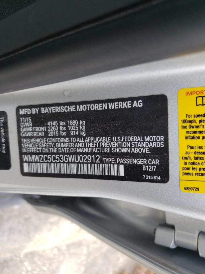 Photo 10 from auction – 2016 MINI COOPER S C with VIN WMWZC5C53GWU02912