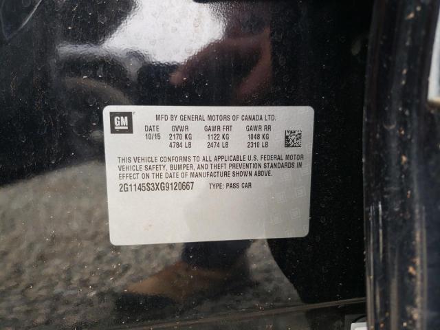 Photo 10 from auction – 2016 CHEVROLET IMPALA LTZ with VIN 2G1145S3XG9120667