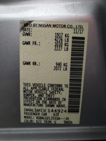 Photo 10 from auction – 2018 NISSAN ALTIMA 2.5 with VIN 1N4AL3AP2JC144924