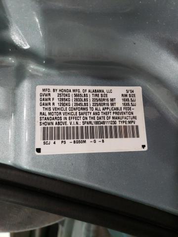 Photo 10 from auction – 2004 HONDA ODYSSEY with VIN 5FNRL18834B111230