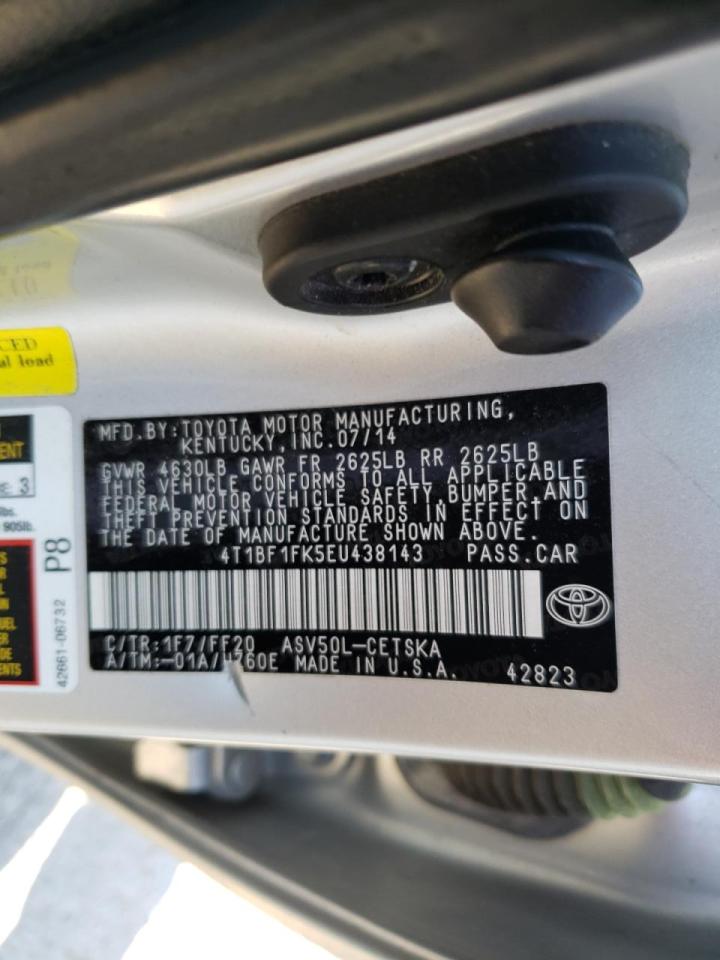 Photo 10 from auction – 2014 TOYOTA CAMRY L with VIN 4T1BF1FK5EU438143