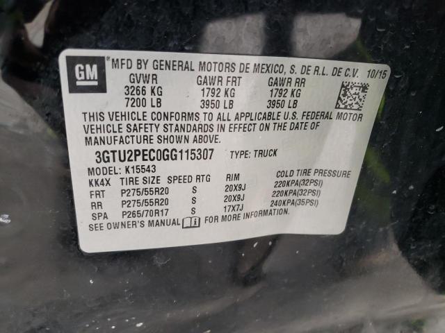 Foto 10 de la subasta – 2016 GMC SIERRA K15 con VIN 3GTU2PEC0GG115307