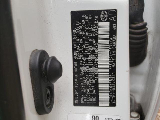 Photo 10 from auction – 2016 TOYOTA COROLLA CE with VIN 2T1BURHE2GC596083