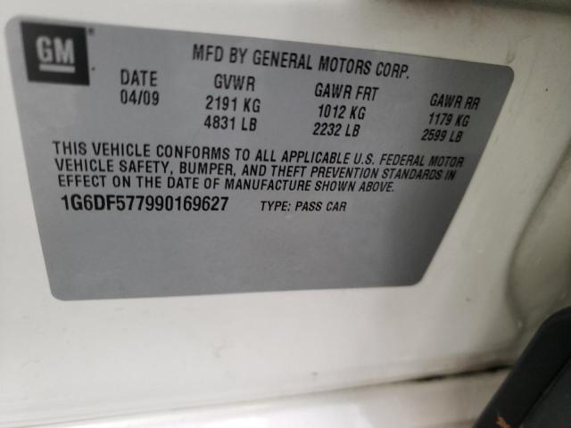 Photo 10 from auction – 2009 CADILLAC CTS with VIN 1G6DF577990169627