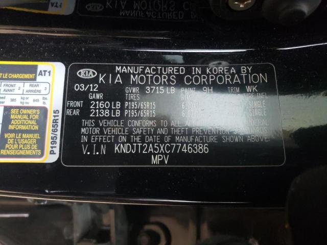 Photo 10 from auction – 2012 KIA SOUL with VIN KNDJT2A5XC7746386