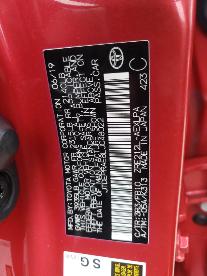 Photo 10 from auction – 2020 TOYOTA COROLLA LE with VIN JTDEPRAE8LJ048022