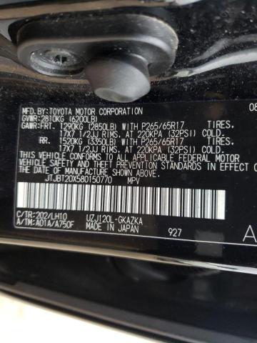 Photo 10 from auction – 2008 LEXUS GX 470 with VIN JTJBT20X580150770