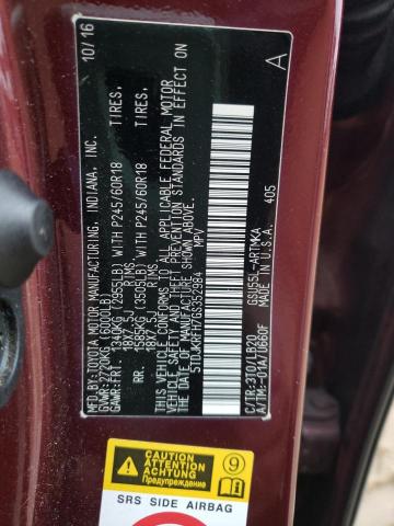 Photo 10 from auction – 2016 TOYOTA HIGHLANDER with VIN 5TDJKRFH7GS352984