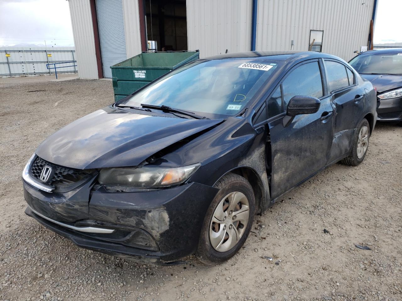 Photo 2 from auction – 2015 HONDA CIVIC LX with VIN 19XFB2F52FE016526