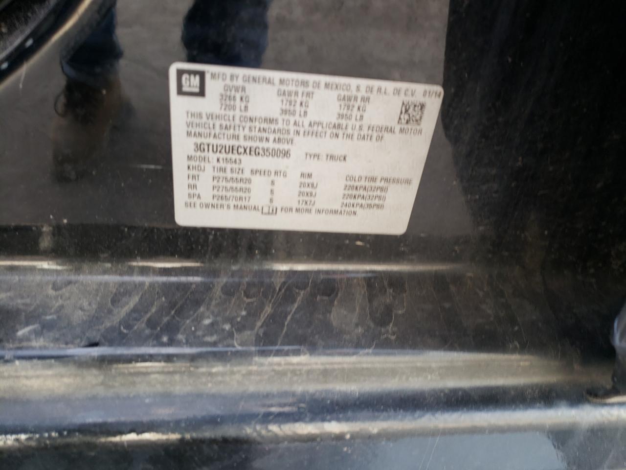 Photo 10 from auction – 2014 GMC SIERRA K15 with VIN 3GTU2UECXEG350096
