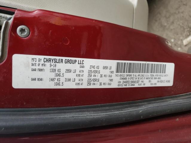 Photo 10 from auction – 2010 CHRYSLER TOWN & COU with VIN 2A4RR5D19AR481607